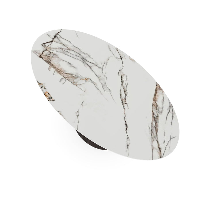 Keramiek eettafel iceberg - ovaal - Sjors black smoke intens - {{ product.type }} - Kas20
