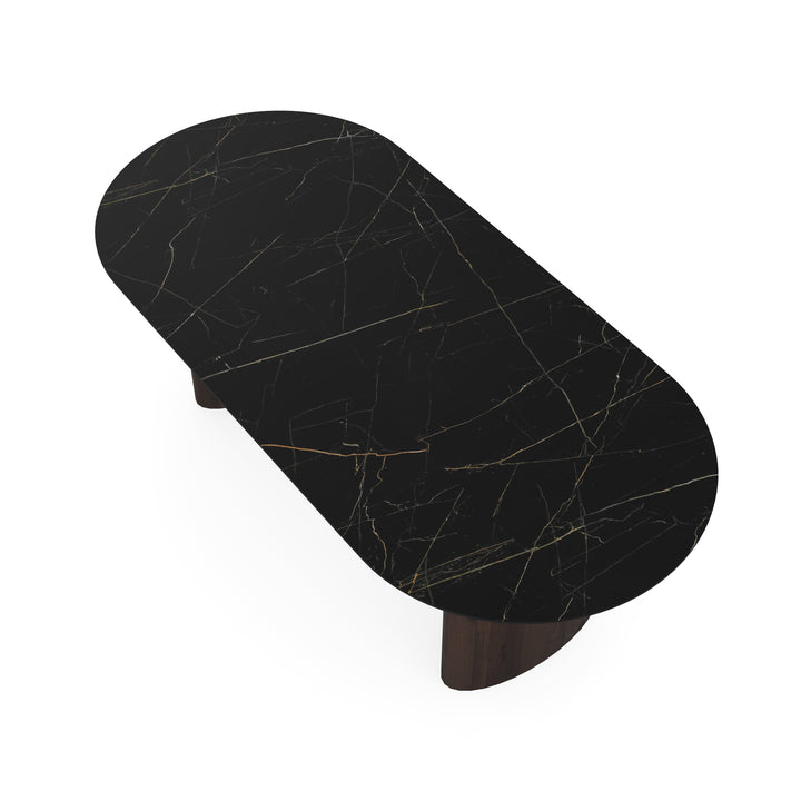 Keramiek eettafel nero ardi - Plat ovaal - Freya walnut brown 2x - {{ product.type }} - Kas20
