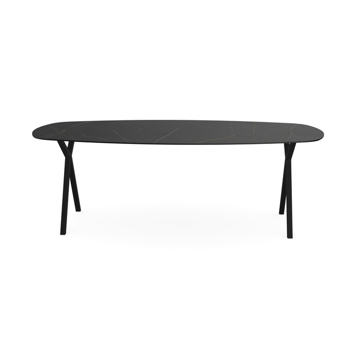 Keramiek eettafel nero ardi - Deens ovaal - Scissor zwart - {{ product.type }} - Kas20