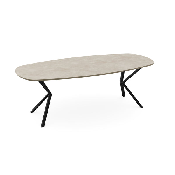 Keramiek eettafel Surface Arena - Deens Ovaal - VV zwart