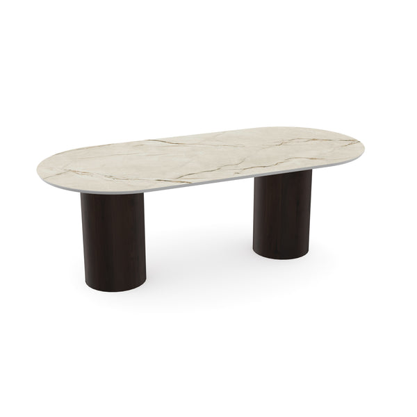 Keramiek eettafel Canala Roma - Plat ovaal - Columbus duo