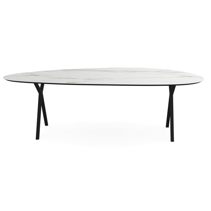 Keramiek eettafel calacatta mat - Kiezel A - Scissor zwart - {{ product.type }} - Kas20