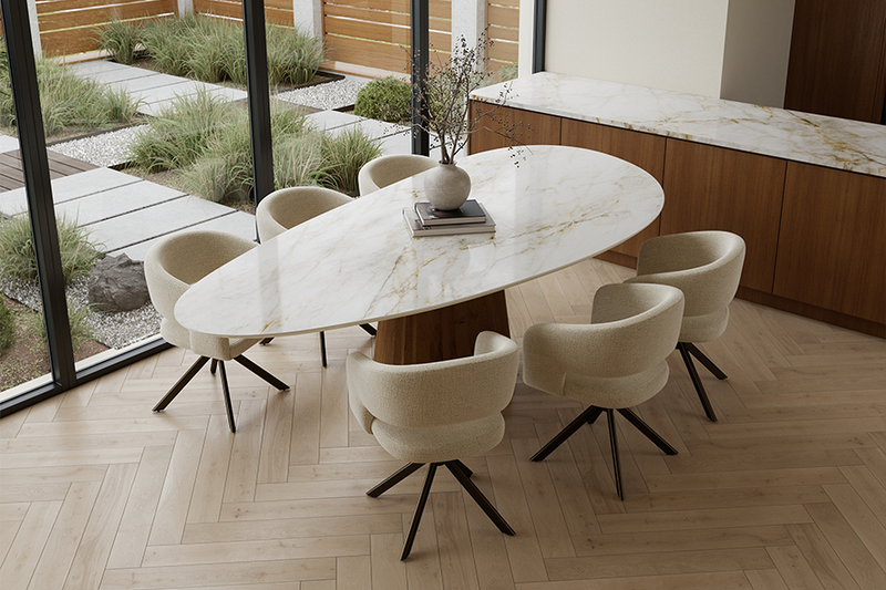 Keramiek eettafel Cuarzo Reno - Kiezel B - Sjors Toscane 2x - {{ product.type }} - Kas20