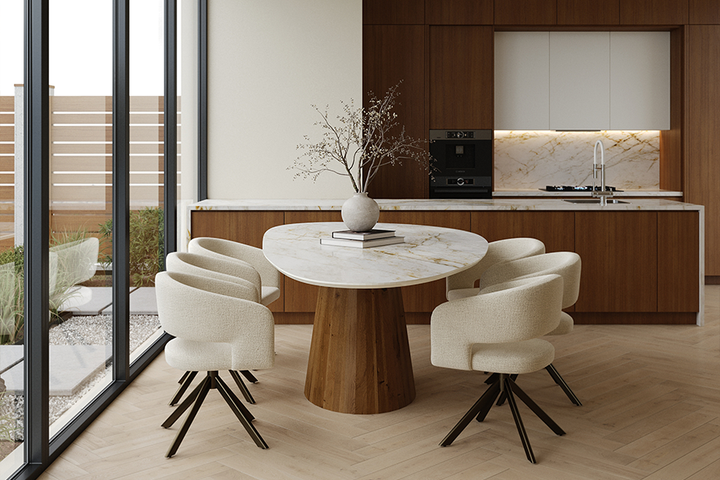 Keramiek eettafel Cuarzo Reno - Kiezel B - Sjors Toscane 2x - {{ product.type }} - Kas20