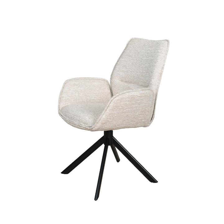 Eetkamerstoel London - Be Great Creme - Draaibaar onderstel - {{ product.type }} - Kas20