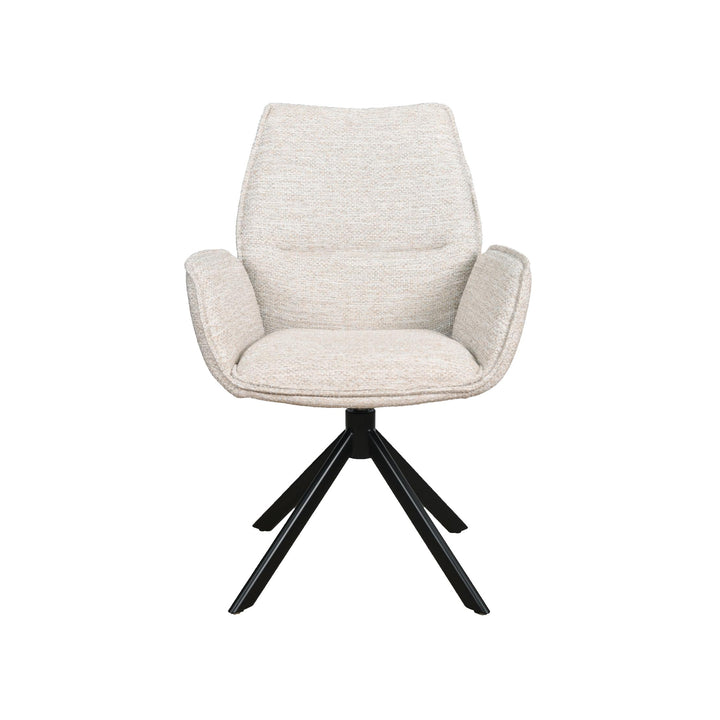 Eetkamerstoel London - Be Great Creme - Draaibaar onderstel - {{ product.type }} - Kas20