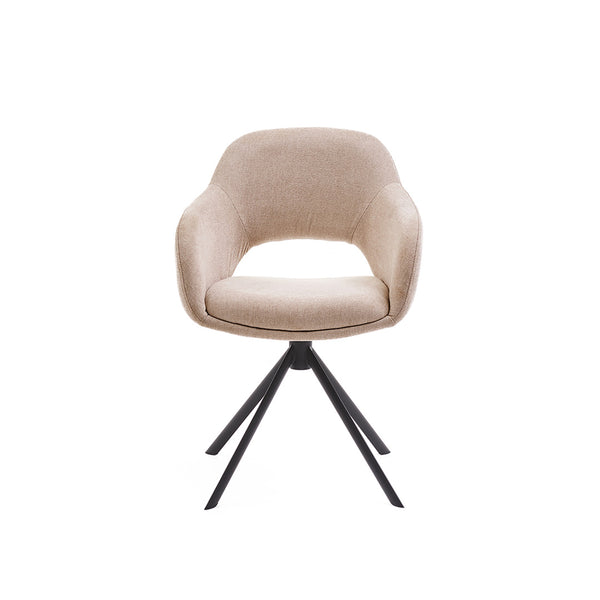 Eetkamerstoel Liam - San Remo Ecru - Draaibaar onderstel - {{ product.type }} - Kas20