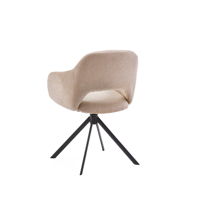 Eetkamerstoel Liam - San Remo Ecru - Draaibaar onderstel - {{ product.type }} - Kas20