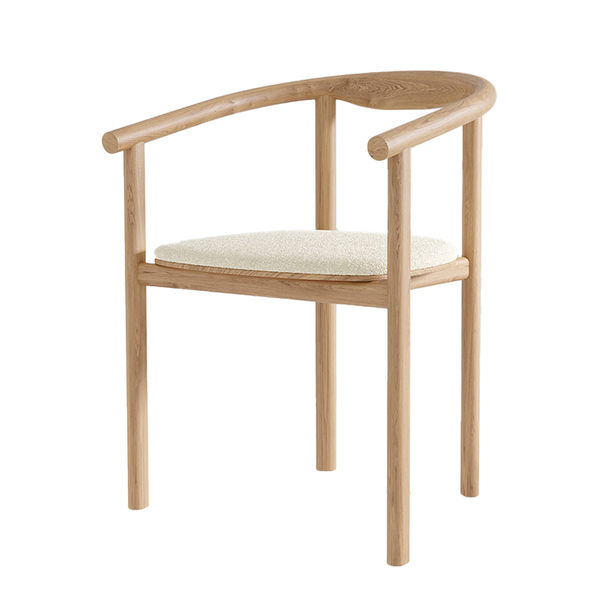 Houten Eetkamerstoel Ruben - Eiken Naturel - Vast onderstel - {{ product.type }} - Kas20