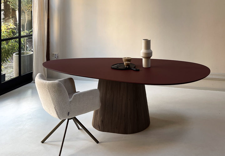 Fenix Eettafel Rosso Jaipur - Kiezel B - Maan walnut brown - {{ product.type }} - Kas20