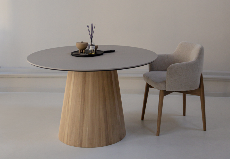 Fenix Eettafel Beige Arizona - Rond - Sjors naturel - {{ product.type }} - Kas20