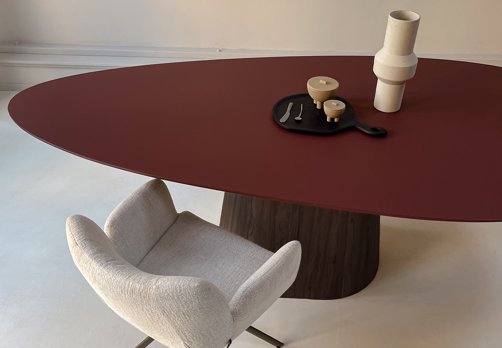 Fenix Eettafel Rosso Jaipur - Kiezel B - Maan Onderstel