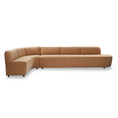 Lovie Eetkamerbank - Hoek - Be Cotton Almond 700