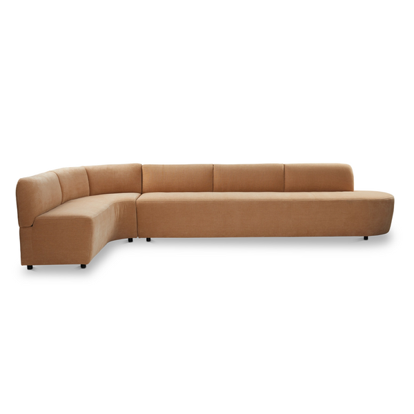 Lovie Eetkamerbank - Hoek - Be Cotton Almond 700