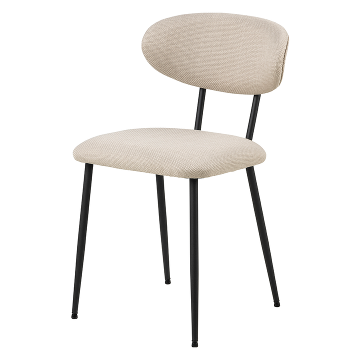 Eetkamerstoel Lucas - Basel Beige - Draaibaar onderstel - {{ product.type }} - Kas20
