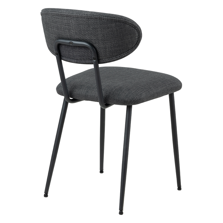 Eetkamerstoel Lucas - Basel Dark Grey - Draaibaar onderstel - {{ product.type }} - Kas20
