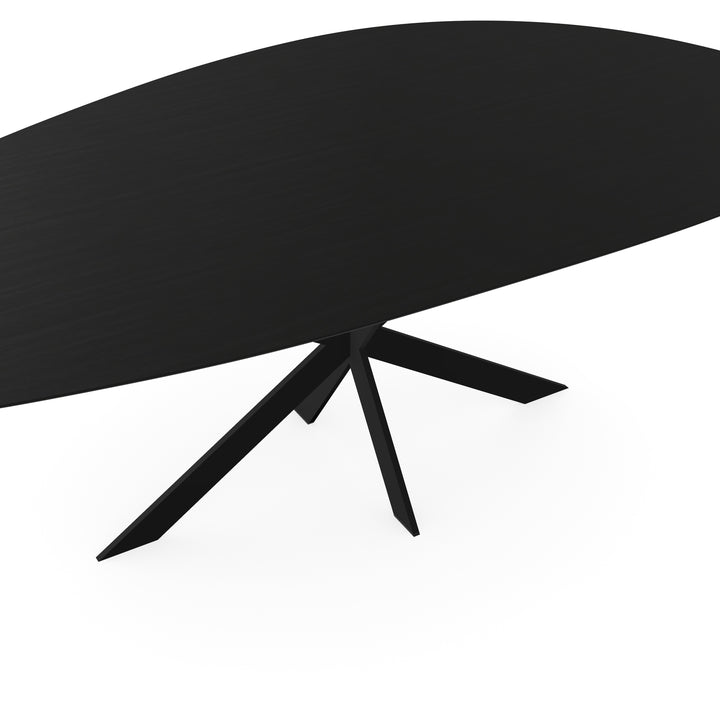 Melamine eettafel eiken zwart - Kiezel type A - Matrix ultra dun zwart - {{ product.type }} - Kas20