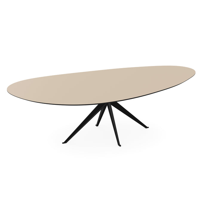 Melamine eettafel beige - Kiezel type A - Anna zwart - {{ product.type }} - Kas20
