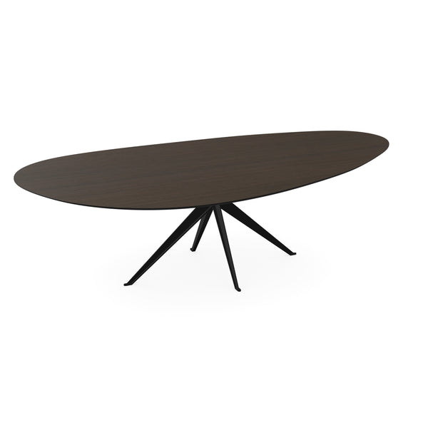 Melamine eettafel eiken bruin - Kiezel Type A - Anna onderstel
