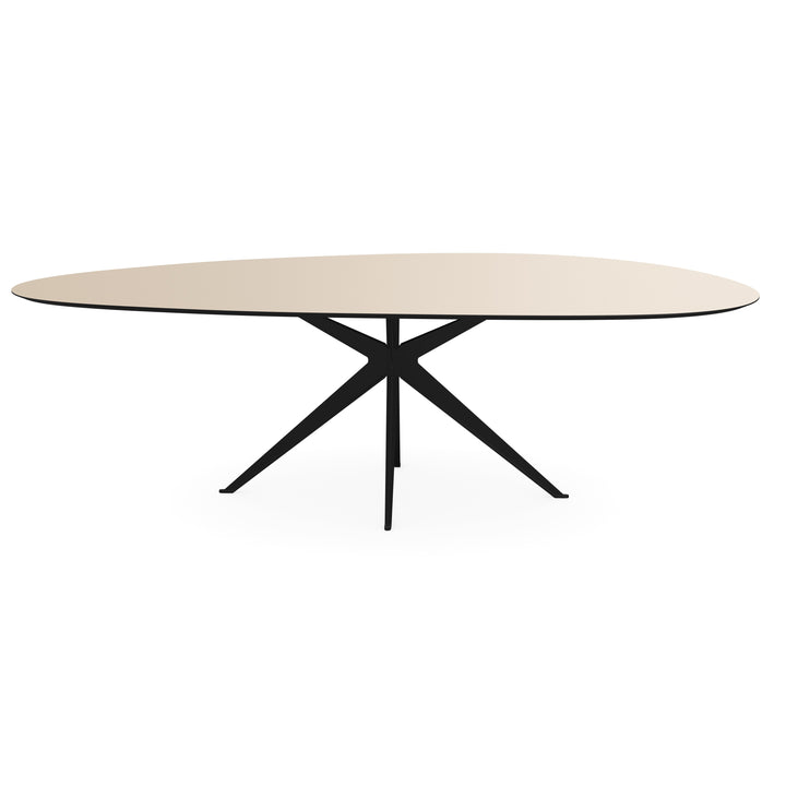 Melamine eettafel beige - Kiezel type A - Anna zwart - {{ product.type }} - Kas20