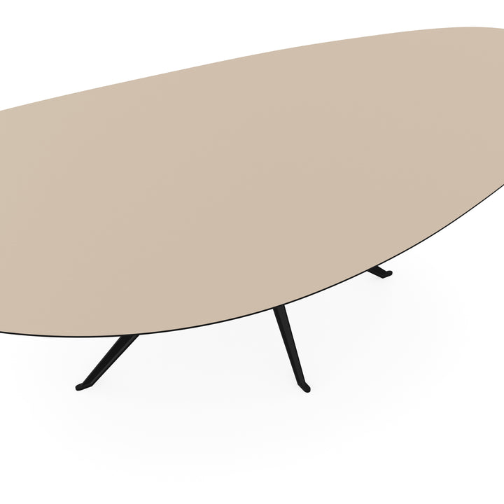 Melamine eettafel beige - Kiezel type A - Anna zwart - {{ product.type }} - Kas20