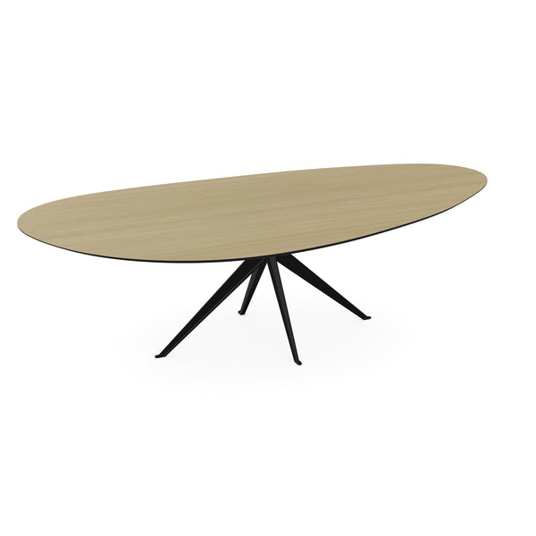 Melamine eettafel eiken licht - Kiezel Type A - Anna onderstel