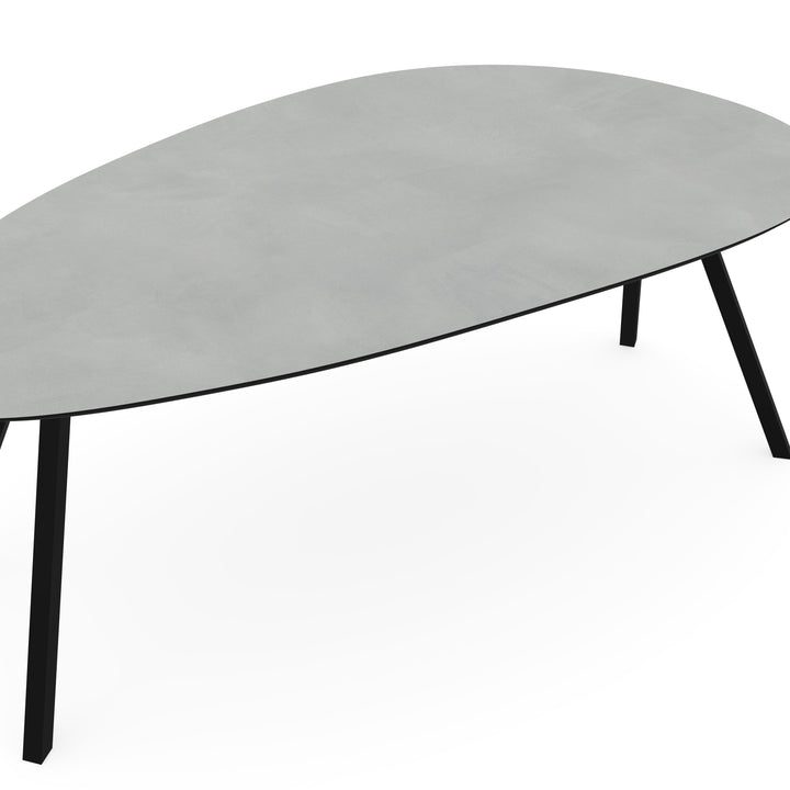 Melamine eettafel beton licht - Kiezel Type A - Schuine i onderstel - {{ product.type }} - Kas20