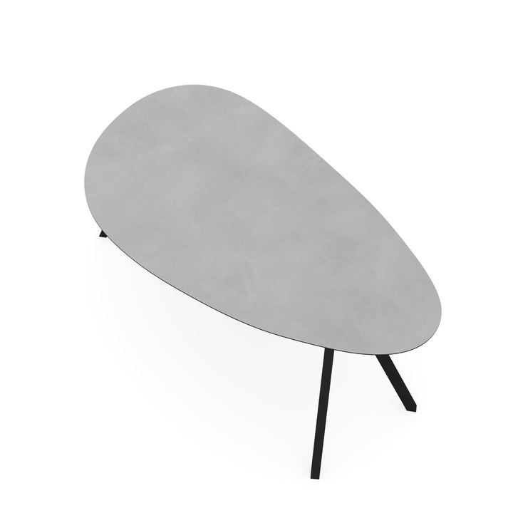 Melamine eettafel beton licht - Kiezel Type A - Schuine i onderstel - {{ product.type }} - Kas20