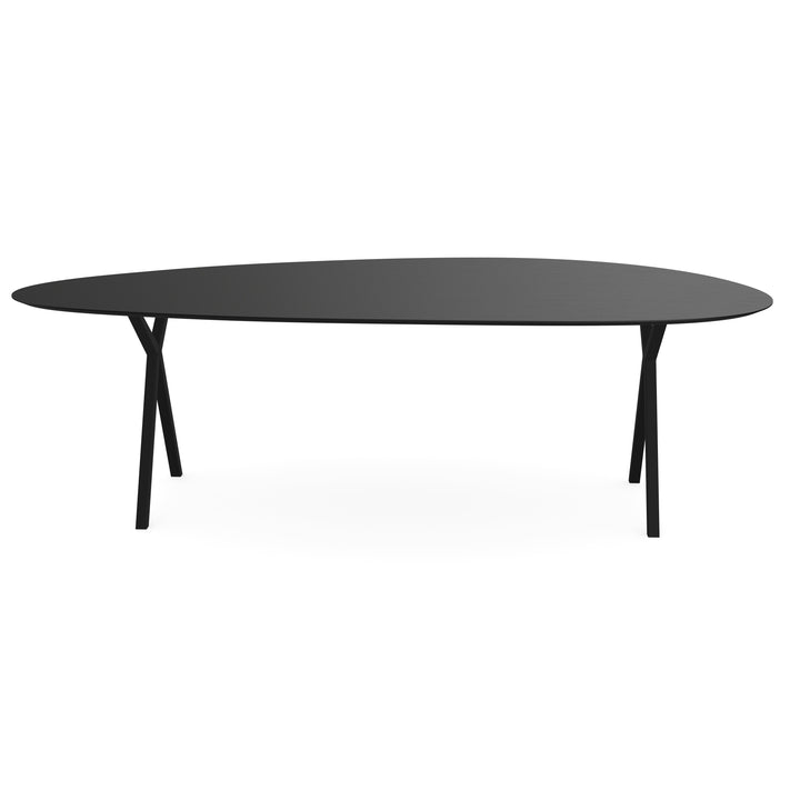 Melamine eettafel eiken zwart - Kiezel Type A - Scissor onderstel - {{ product.type }} - Kas20