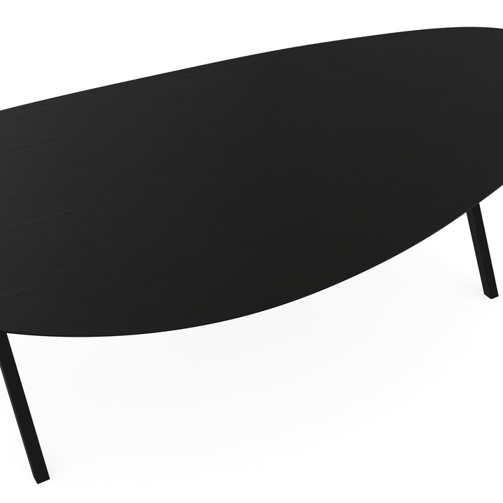 Melamine eettafel eiken zwart - Kiezel Type A - Scissor onderstel - {{ product.type }} - Kas20