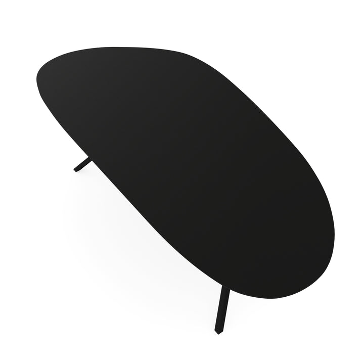 Melamine eettafel eiken zwart - Organisch Type A - VV onderstel - {{ product.type }} - Kas20