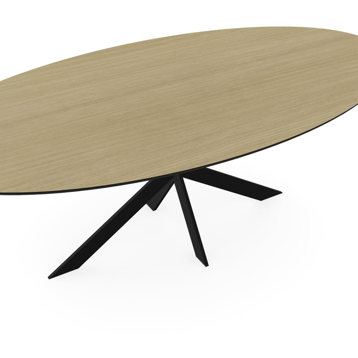 Melamine eettafel eiken licht - Ovaal - Matrix ultra dun onderstel - {{ product.type }} - Kas20
