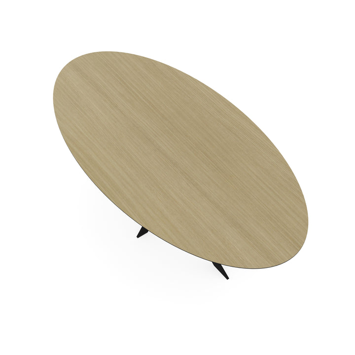 Melamine eettafel eiken licht - Ovaal - Matrix ultra dun onderstel - {{ product.type }} - Kas20