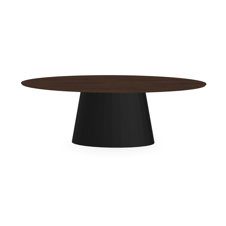 Melamine eettafel Casella Eik Kastanjebruin - Ovaal - Sjors zwart - {{ product.type }} - Kas20