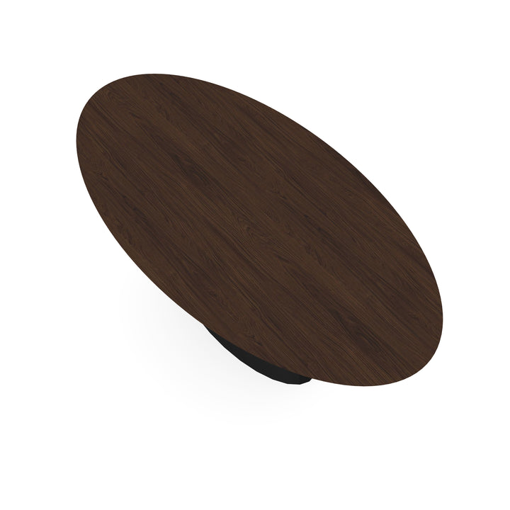 Melamine eettafel Casella Eik Kastanjebruin - Ovaal - Sjors zwart - {{ product.type }} - Kas20