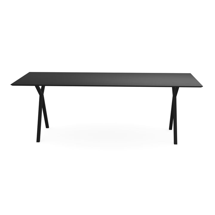 Melamine eettafel eiken zwart - Recht - Scissor onderstel - {{ product.type }} - Kas20