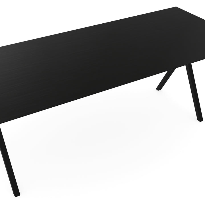 Melamine eettafel eiken zwart - Recht - Scissor onderstel - {{ product.type }} - Kas20