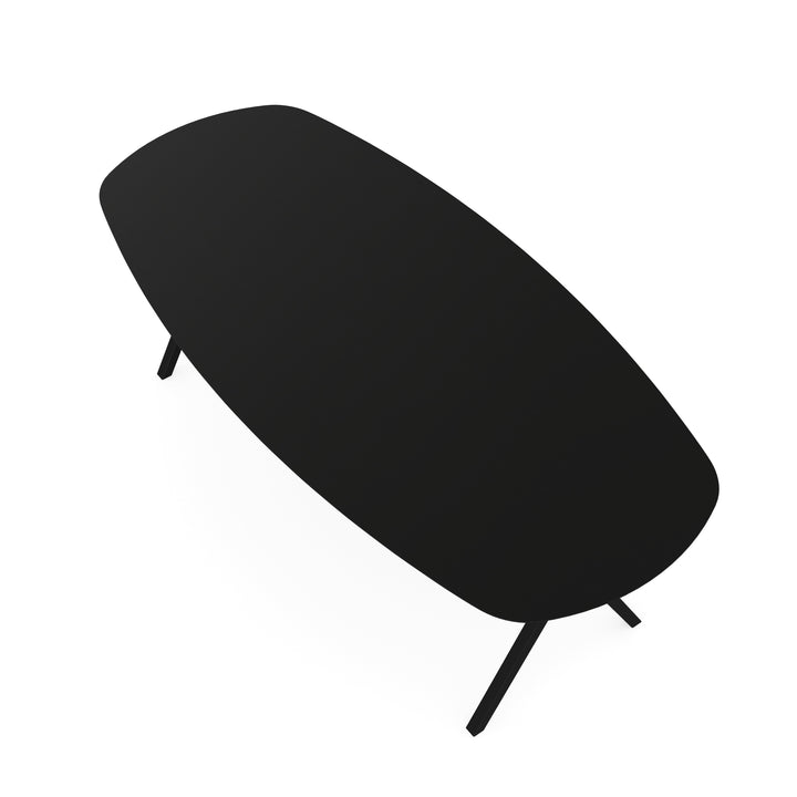 Melamine eettafel eiken zwart - Deens ovaal - Scissor onderstel - {{ product.type }} - Kas20