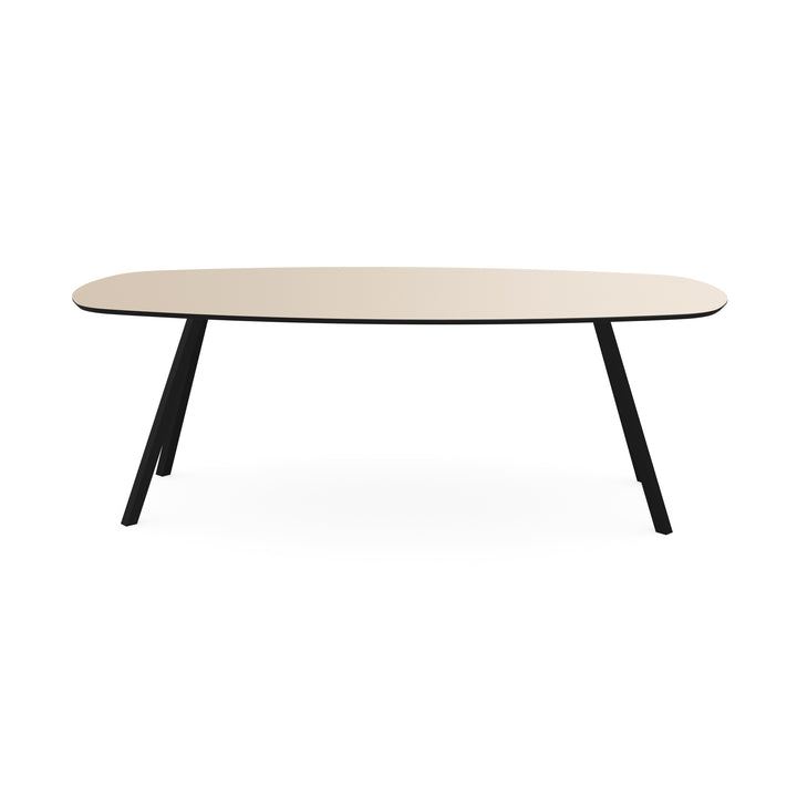 Melamine eettafel beige - Deens ovaal - Schuine i onderstel - {{ product.type }} - Kas20
