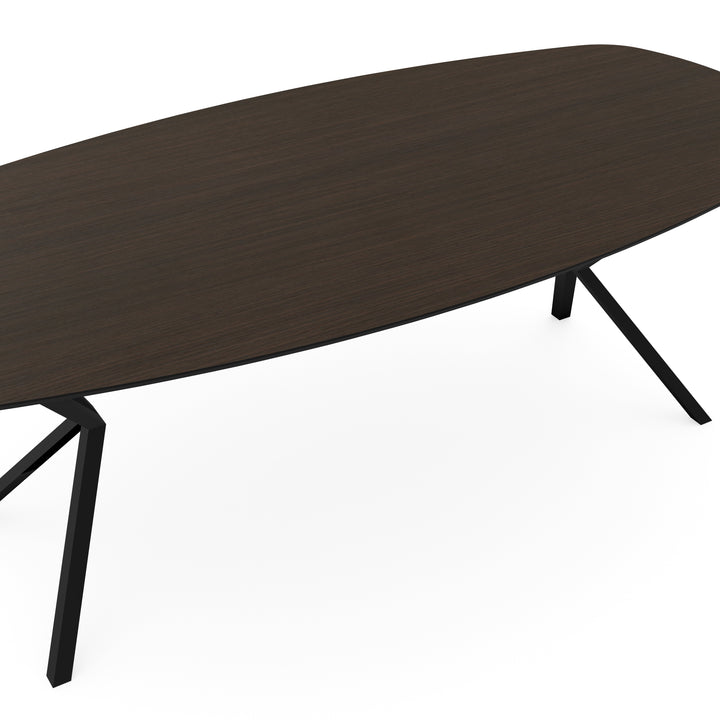 Melamine eettafel eiken bruin - Deens ovaal - VV onderstel - {{ product.type }} - Kas20