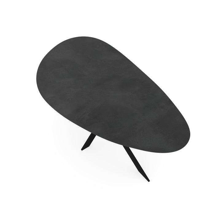 Melamine eettafel beton donker - Kiezel Type A - Matrix ultra dun onderstel - {{ product.type }} - Kas20