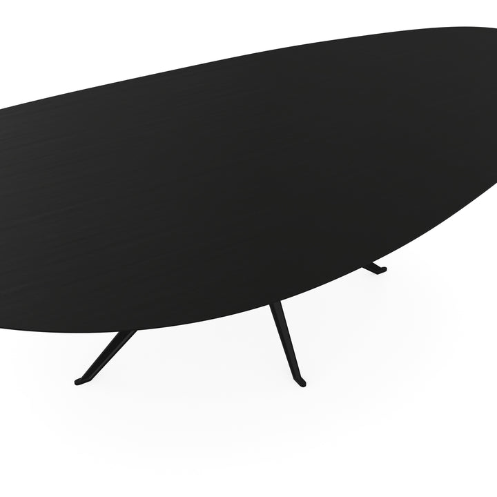 Melamine eettafel eiken zwart - Kiezel Type A - Anna onderstel - {{ product.type }} - Kas20