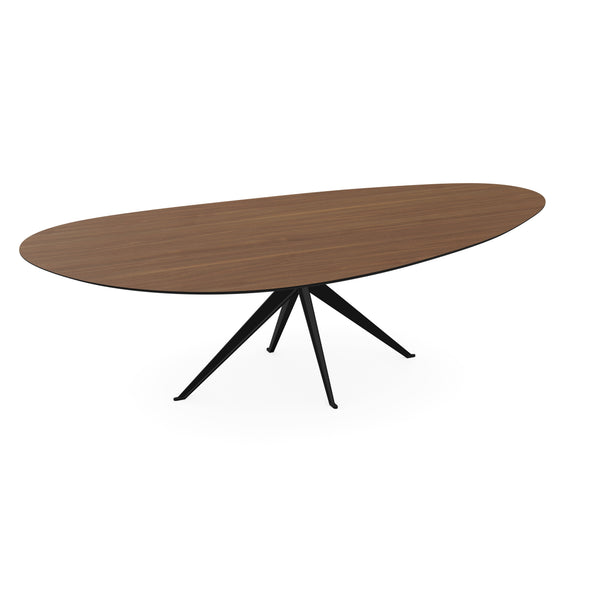 Melamine eettafel noten - Kiezel Type A - Anna onderstel