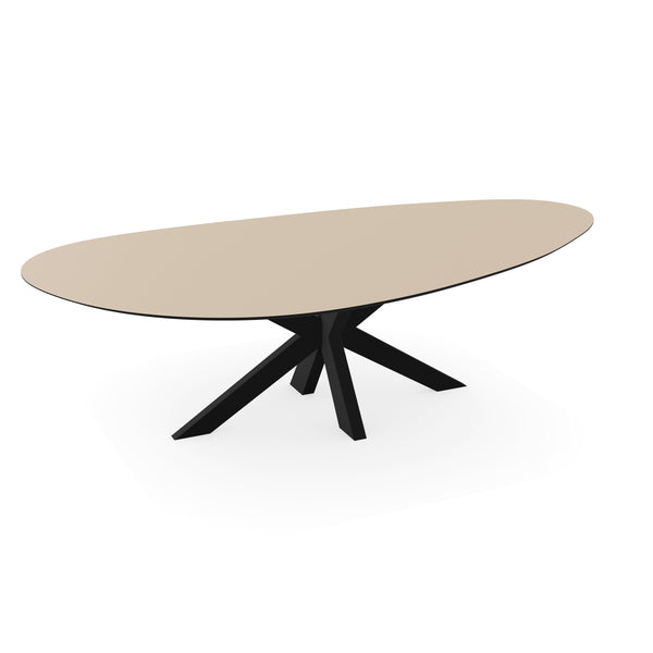 Melamine eettafel beige - Kiezel Type A - Matrix dun onderstel - {{ product.type }} - Kas20