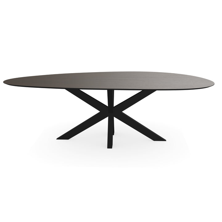 Melamine eettafel eiken bruin - Kiezel Type A - Matrix dun onderstel - {{ product.type }} - Kas20