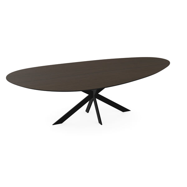 Melamine eettafel eiken bruin - Kiezel Type A - Matrix ultra dun onderstel - {{ product.type }} - Kas20