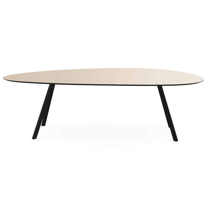 Melamine eettafel beige - Kiezel Type A - Schuine i onderstel - {{ product.type }} - Kas20