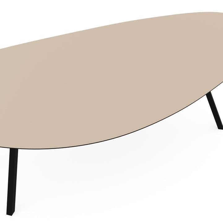 Melamine eettafel beige - Kiezel Type A - Schuine i onderstel - {{ product.type }} - Kas20