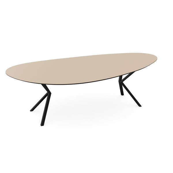 Melamine eettafel beige - Kiezel Type A - VV onderstel