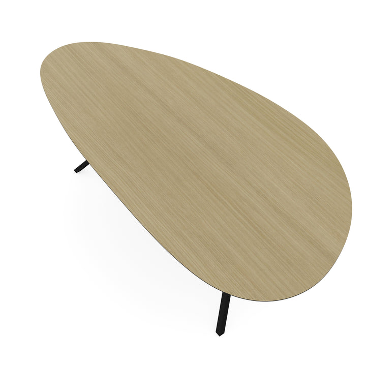 Melamine eettafel eiken licht - Kiezel Type A - VV onderstel - {{ product.type }} - Kas20